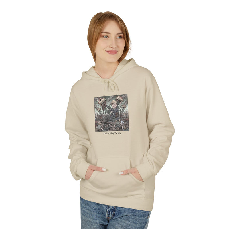 Vibrant Floral Fleece Hoodie, Cozy Gift for Nature Lovers, Casual Wear, Spring Fashion, Eco-Friendly Apparel
