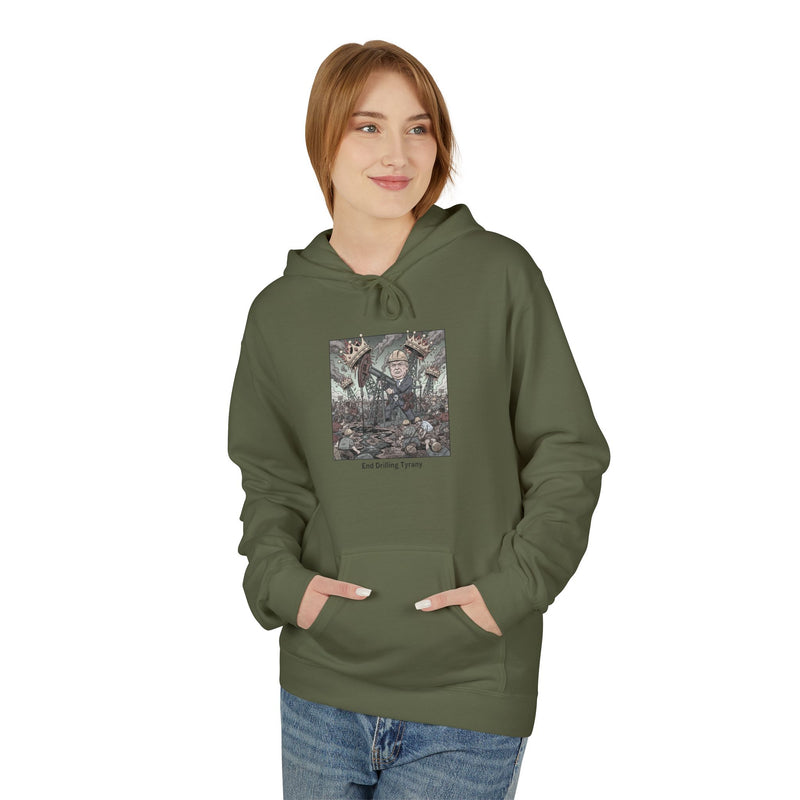 Vibrant Floral Fleece Hoodie, Cozy Gift for Nature Lovers, Casual Wear, Spring Fashion, Eco-Friendly Apparel