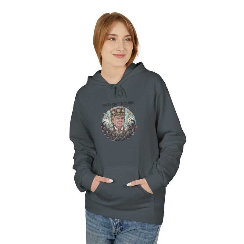 Bohemian Art Fleece Hoodie, Cozy Unisex Hoodie for Fall, Black Hoodie with Unique Design, Perfect Gift for Art Lovers