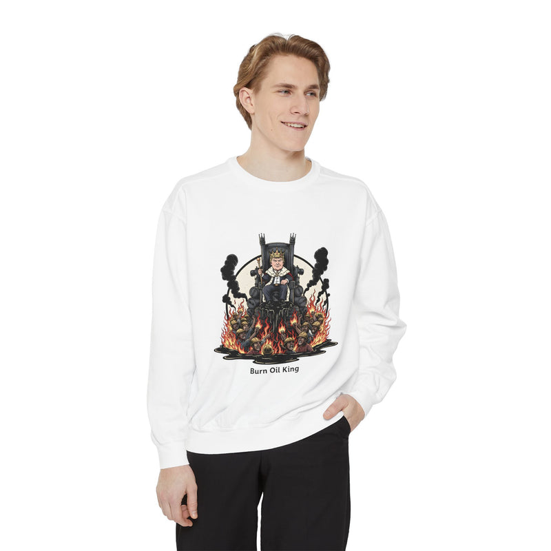 Burn It Down Unisex Sweatshirt, Cozy Streetwear, Gift for Gamers, Cartoon Style, Casual Outfit, Unique Graphic Tee