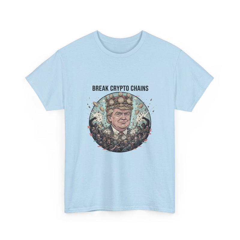 Crypto-Inspired Unisex Heavy Cotton Tee, Fun Graphic Tee, Break Crypto Chains T-Shirt, Gift for Crypto Enthusiasts, Casual Wear, [...]