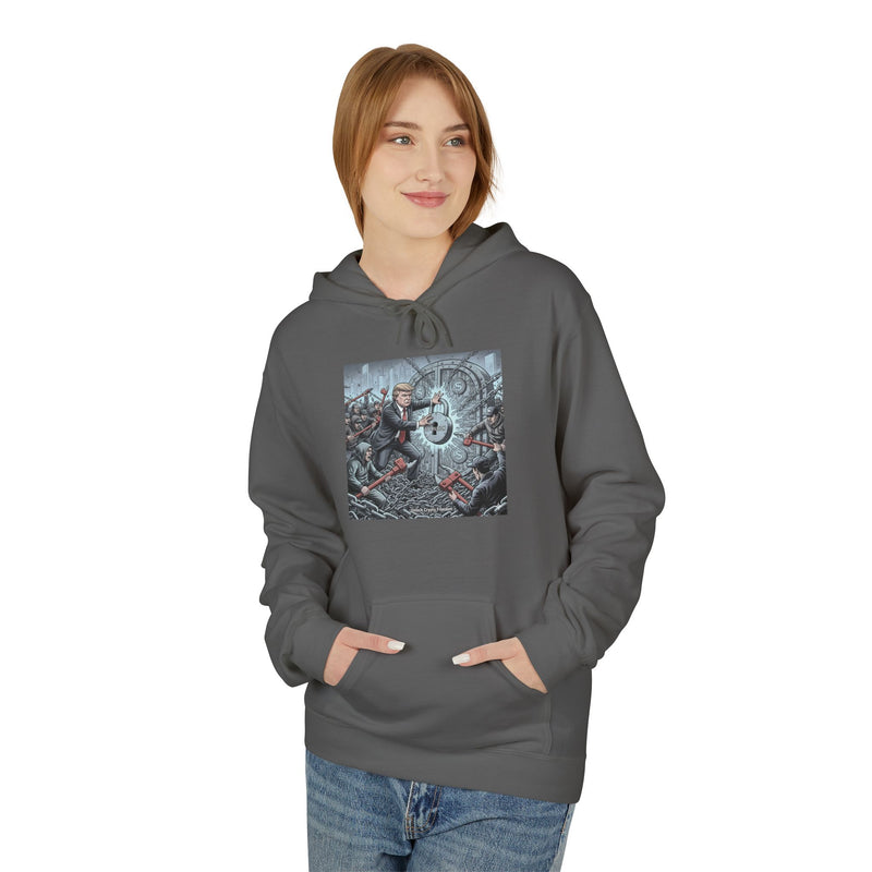Cozy Art-Printed Fleece Hoodie | Unisex Midweight, Perfect for Fall, Gift for Art Lovers, Autumn Fashion, Casual Wear, Layering