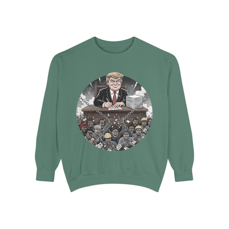 Political Statement Sweatshirt, Cozy Unisex Hoody, Unique Graphic Apparel, Gift for Activists, Trendy Casual Wear