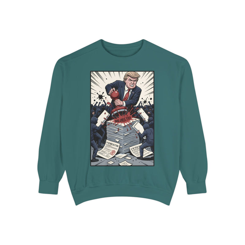 Political Satire Garment-Dyed Sweatshirt - Humor Gift, Unisex Apparel, Cool Sweatshirt, Trendy Sweatshirt, Election Gift