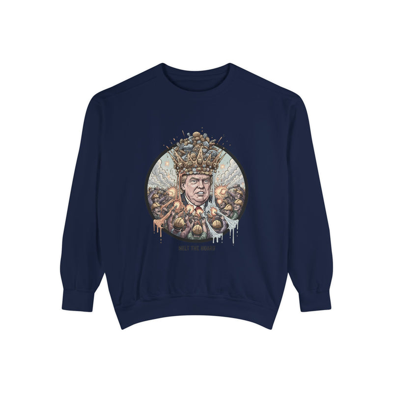 King of Chaos Sweatshirt with Graphic Design, Funny Gift for Political Humor Lovers, Unisex Casual Wear, Perfect for Parties and Events