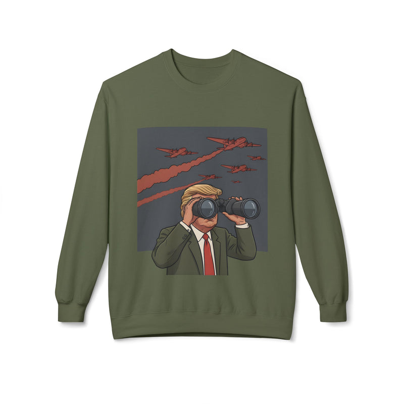 Trump-Inspired Fleece Crewneck Sweatshirt | Funny Political Gift, Casual Wear, Unique Apparel, Statement Top, Ideal for Parties