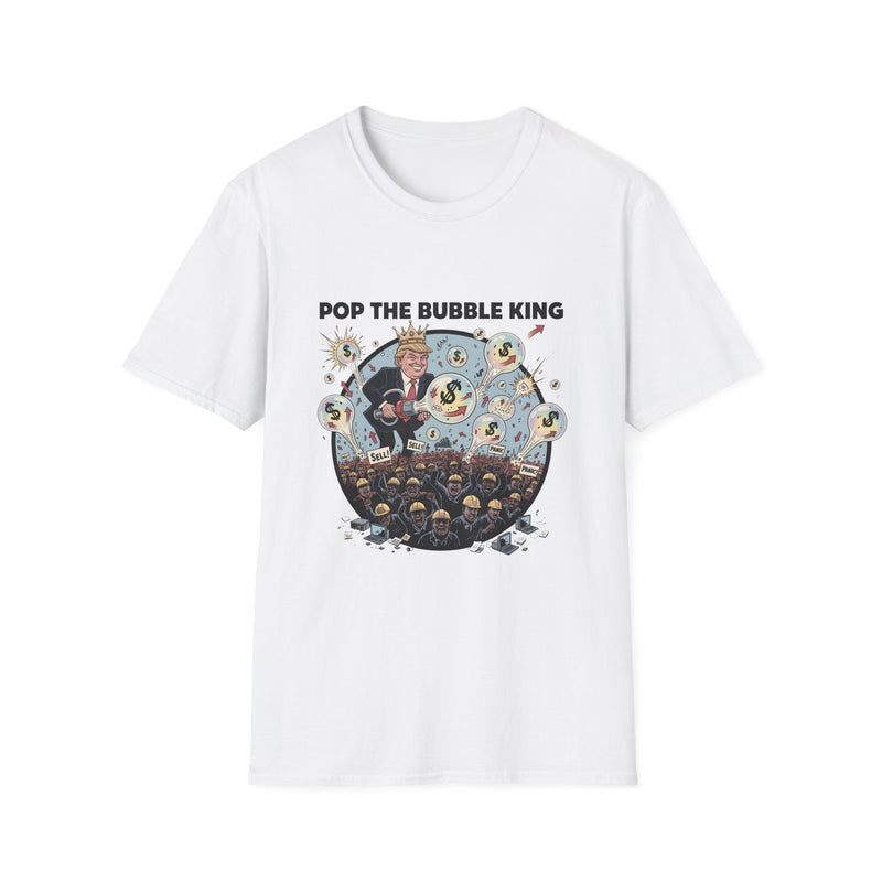 Pop the Bubble King Unisex Softstyle T-Shirt - Fun Graphic Tee, Casual Wear, Gift for Kids & Adults, Birthday Party, Playful Fashion