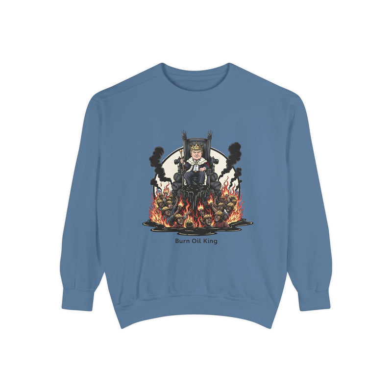 Burn It Down Unisex Sweatshirt, Cozy Streetwear, Gift for Gamers, Cartoon Style, Casual Outfit, Unique Graphic Tee