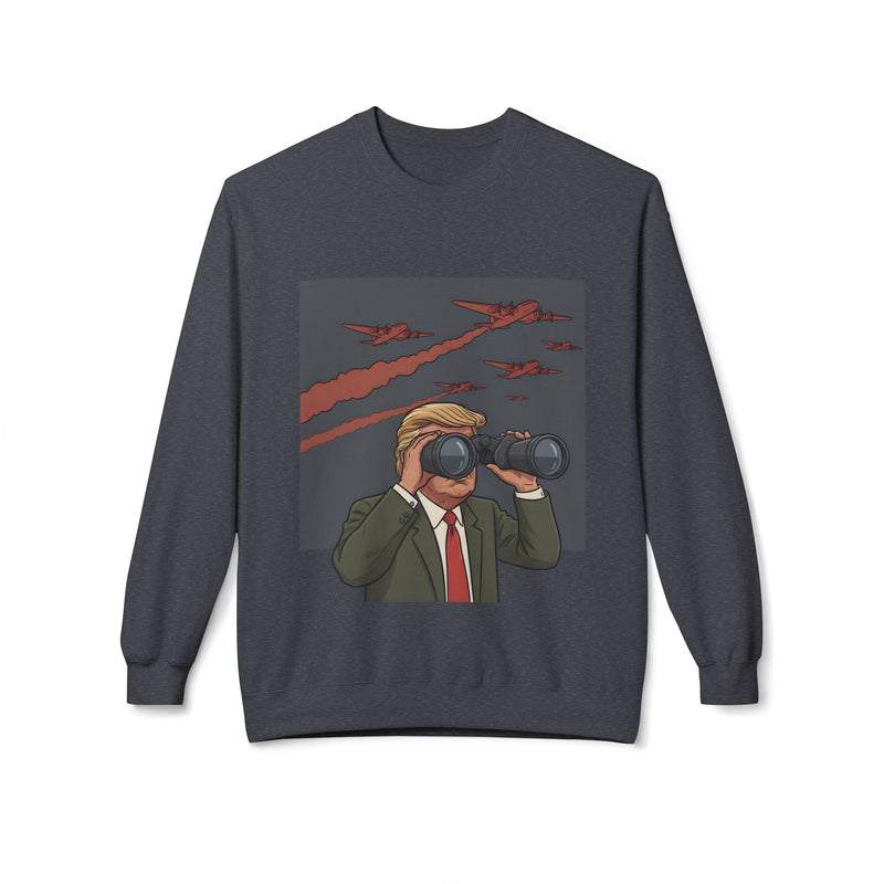 Trump-Inspired Fleece Crewneck Sweatshirt | Funny Political Gift, Casual Wear, Unique Apparel, Statement Top, Ideal for Parties