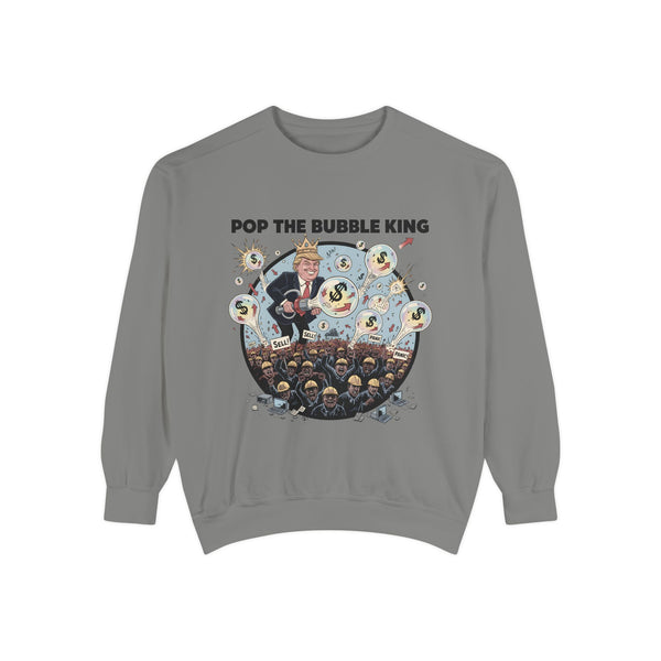 Pop the Bubble King Sweatshirt, Unisex Cotton Pullover, Fun Bubble Theme Apparel, Gift for Gamers, Casual Wear, Perfect for Parties