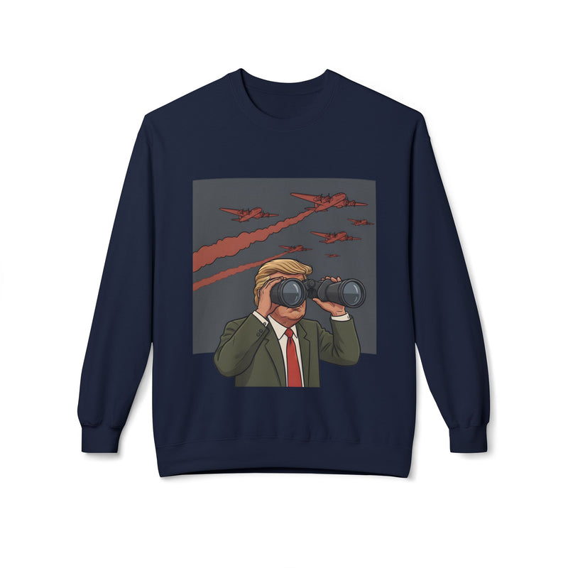 Trump-Inspired Fleece Crewneck Sweatshirt | Funny Political Gift, Casual Wear, Unique Apparel, Statement Top, Ideal for Parties