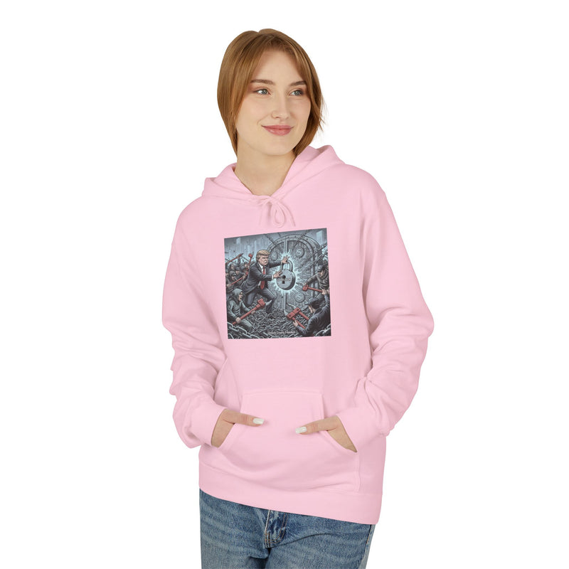 Cozy Art-Printed Fleece Hoodie | Unisex Midweight, Perfect for Fall, Gift for Art Lovers, Autumn Fashion, Casual Wear, Layering
