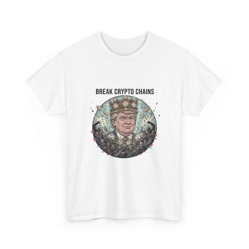 Crypto-Inspired Unisex Heavy Cotton Tee, Fun Graphic Tee, Break Crypto Chains T-Shirt, Gift for Crypto Enthusiasts, Casual Wear, [...]