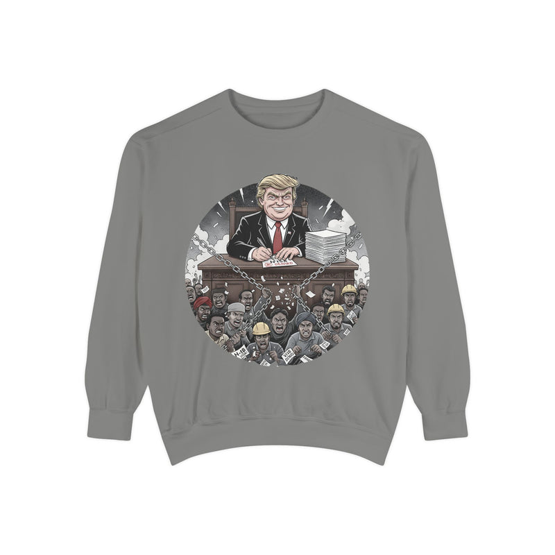 Political Statement Sweatshirt, Cozy Unisex Hoody, Unique Graphic Apparel, Gift for Activists, Trendy Casual Wear