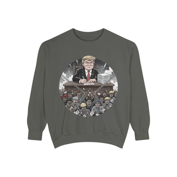 Political Statement Sweatshirt, Cozy Unisex Hoody, Unique Graphic Apparel, Gift for Activists, Trendy Casual Wear