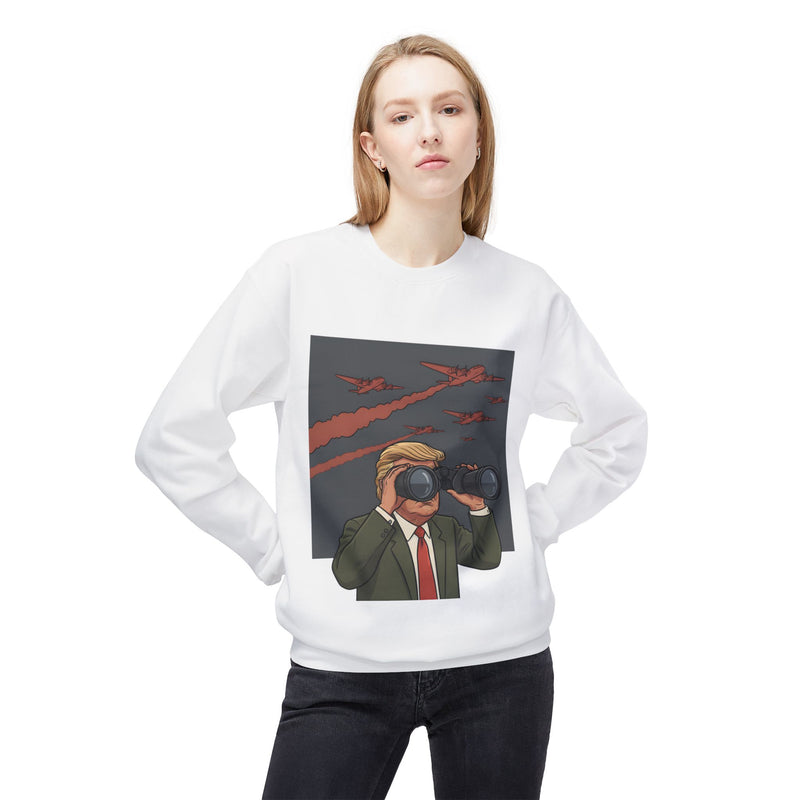 Trump-Inspired Fleece Crewneck Sweatshirt | Funny Political Gift, Casual Wear, Unique Apparel, Statement Top, Ideal for Parties