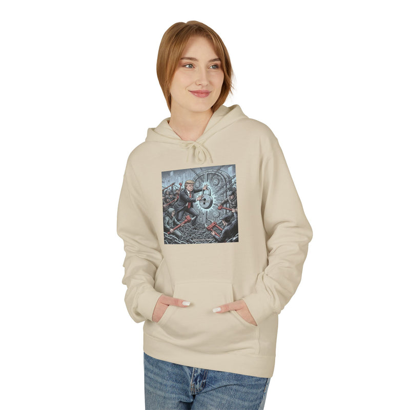 Cozy Art-Printed Fleece Hoodie | Unisex Midweight, Perfect for Fall, Gift for Art Lovers, Autumn Fashion, Casual Wear, Layering