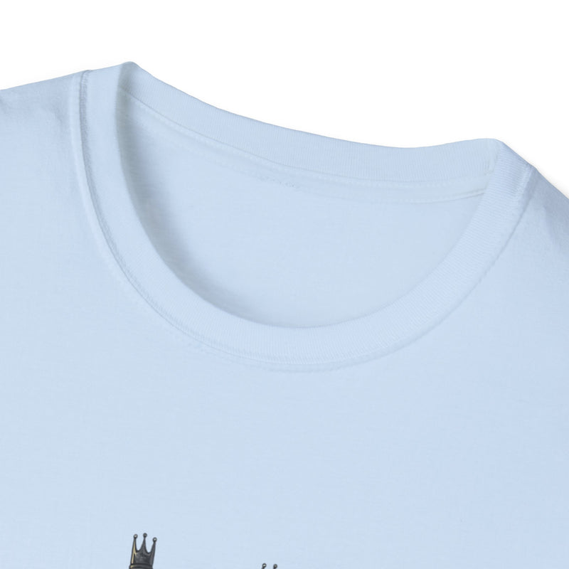 Fiery Unisex Softstyle T-Shirt - Bourbon King Design, Personalized Gift, Casual Wear, Graphic Tee, Party Shirt, Unique Style