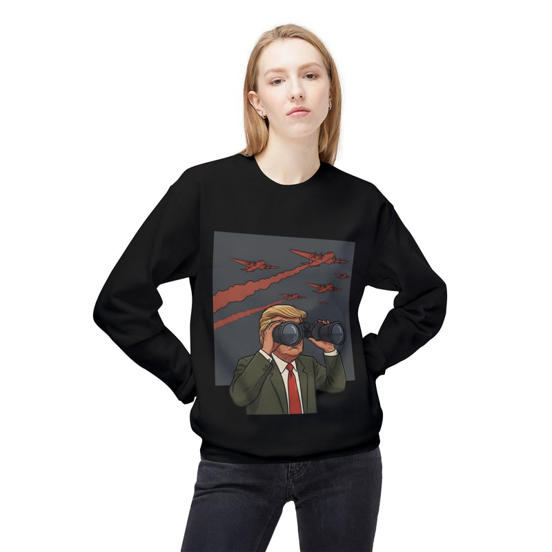 Trump-Inspired Fleece Crewneck Sweatshirt | Funny Political Gift, Casual Wear, Unique Apparel, Statement Top, Ideal for Parties