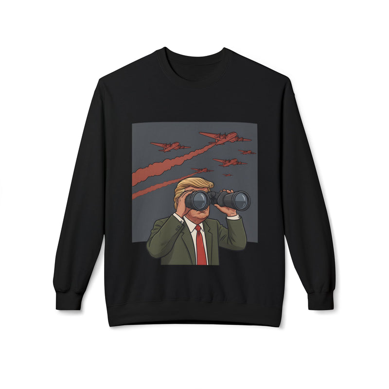 Trump-Inspired Fleece Crewneck Sweatshirt | Funny Political Gift, Casual Wear, Unique Apparel, Statement Top, Ideal for Parties