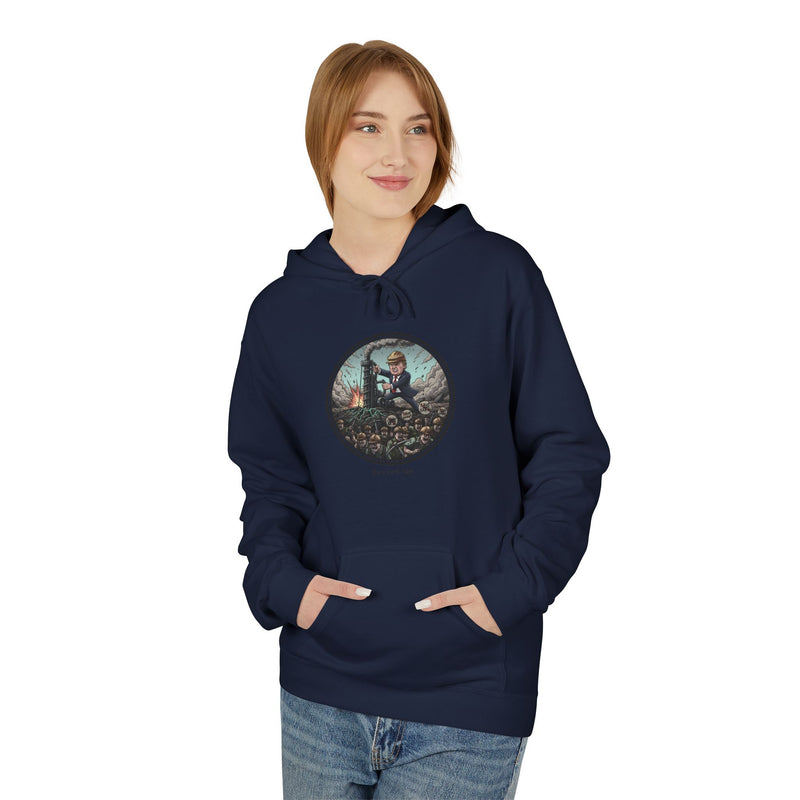 Cozy Artistic Hoodie with Scenic Print, Unisex Fleece Pullover, Perfect for Relaxing, Gift for Nature Lovers, Casual Wear, Autumn Vibe