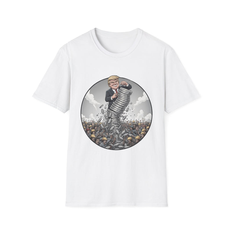 Political Satire Softstyle T-Shirt, Funny Graphic Tee, Gift for Activists, Unisex Humor Shirt, Protest Fashion