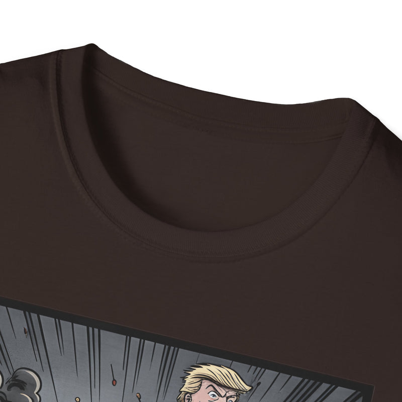 Crash Landing King Unisex T-Shirt, Funny Shirt for Men and Women, Political Humor Tee, Gift for Birthdays, Relaxed Fit, Casual Wear