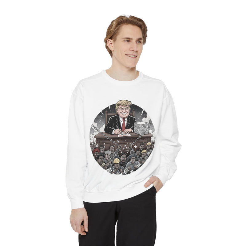 Political Statement Sweatshirt, Cozy Unisex Hoody, Unique Graphic Apparel, Gift for Activists, Trendy Casual Wear
