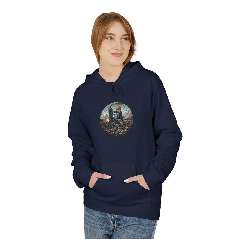 Cozy Artistic Hoodie with Scenic Print, Unisex Fleece Pullover, Perfect for Relaxing, Gift for Nature Lovers, Casual Wear, Autumn Vibe