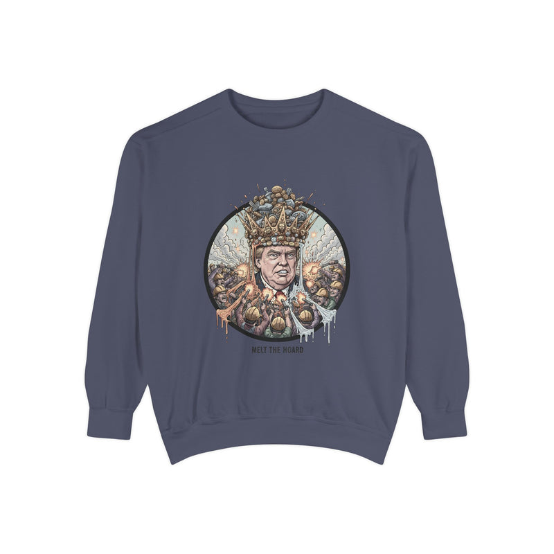 King of Chaos Sweatshirt with Graphic Design, Funny Gift for Political Humor Lovers, Unisex Casual Wear, Perfect for Parties and Events