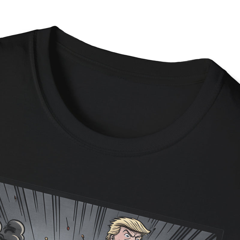 Crash Landing King Unisex T-Shirt, Funny Shirt for Men and Women, Political Humor Tee, Gift for Birthdays, Relaxed Fit, Casual Wear