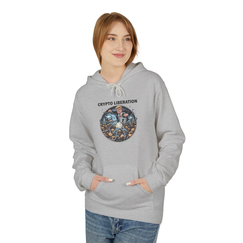 Crypto Liberation Fleece Hoodie, Cozy Sweatshirt for Crypto Enthusiasts, Gift for Tech Lovers, Inspirational Apparel, Casual Everyday Wear