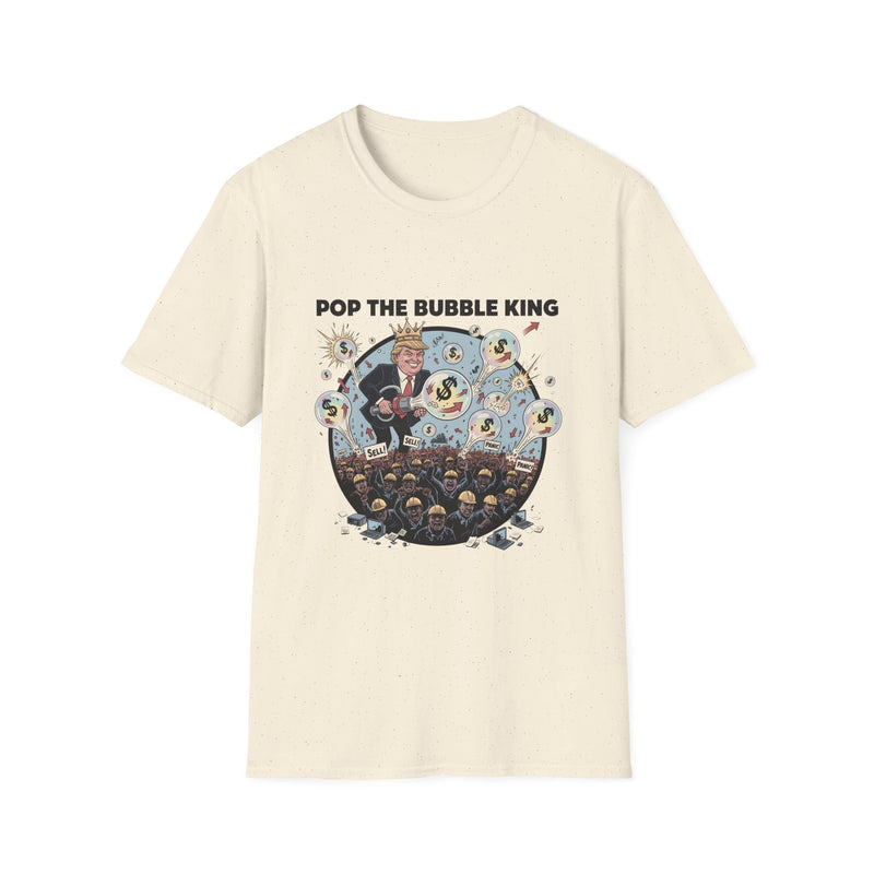Pop the Bubble King Unisex Softstyle T-Shirt - Fun Graphic Tee, Casual Wear, Gift for Kids & Adults, Birthday Party, Playful Fashion
