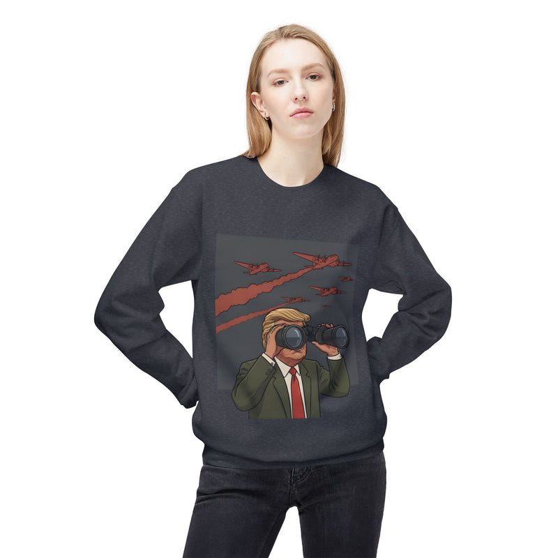 Trump-Inspired Fleece Crewneck Sweatshirt | Funny Political Gift, Casual Wear, Unique Apparel, Statement Top, Ideal for Parties