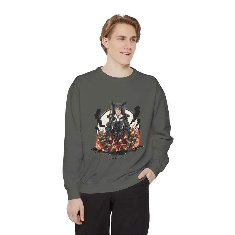 Burn It Down Unisex Sweatshirt, Cozy Streetwear, Gift for Gamers, Cartoon Style, Casual Outfit, Unique Graphic Tee