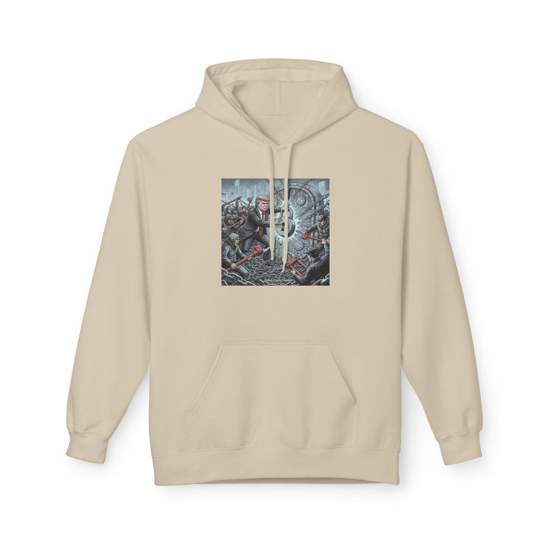 Cozy Art-Printed Fleece Hoodie | Unisex Midweight, Perfect for Fall, Gift for Art Lovers, Autumn Fashion, Casual Wear, Layering