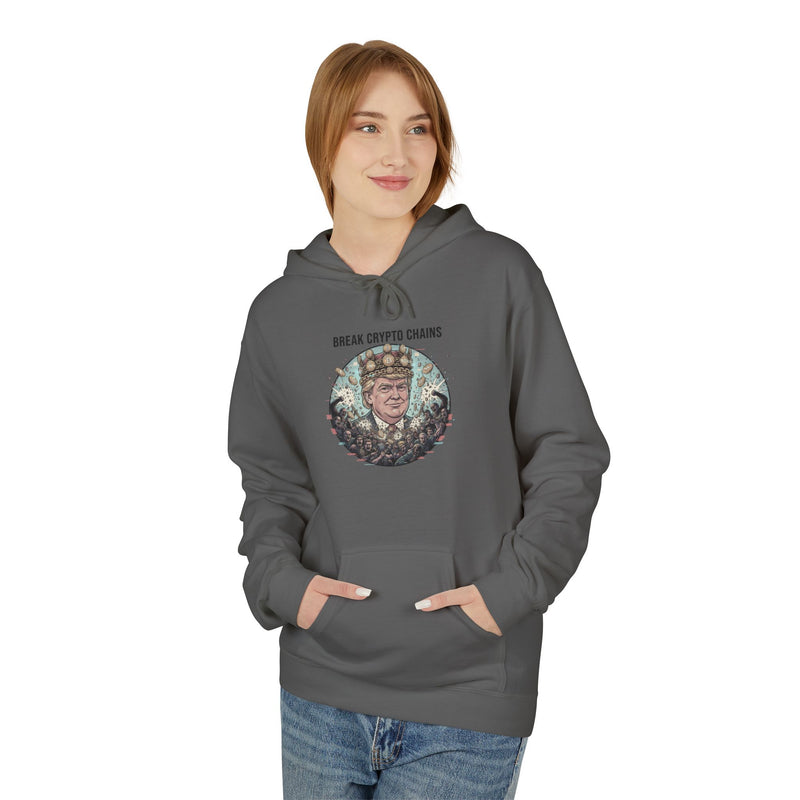 Bohemian Art Fleece Hoodie, Cozy Unisex Hoodie for Fall, Black Hoodie with Unique Design, Perfect Gift for Art Lovers