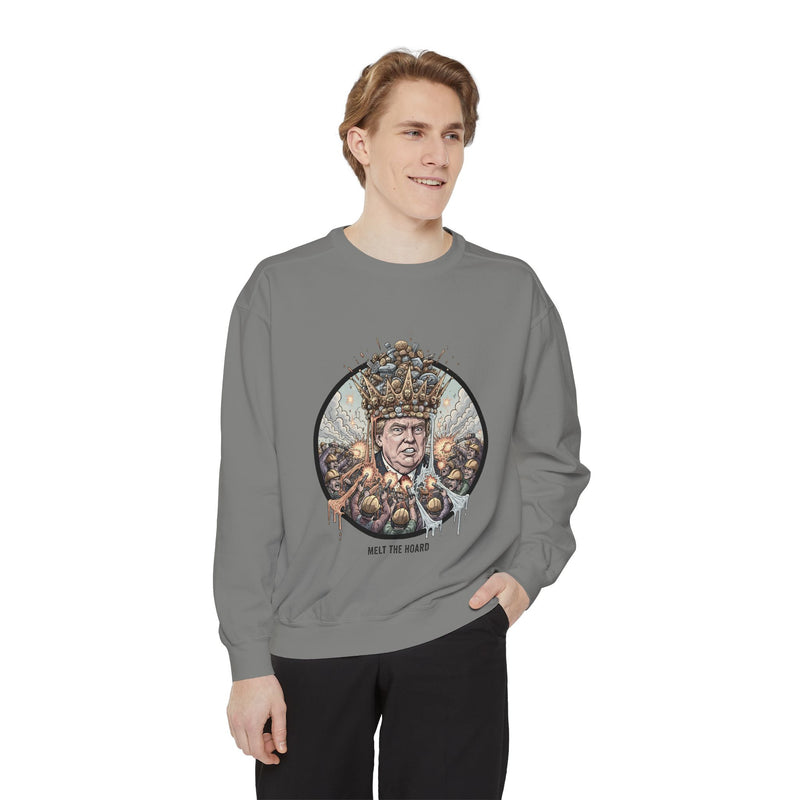 King of Chaos Sweatshirt with Graphic Design, Funny Gift for Political Humor Lovers, Unisex Casual Wear, Perfect for Parties and Events