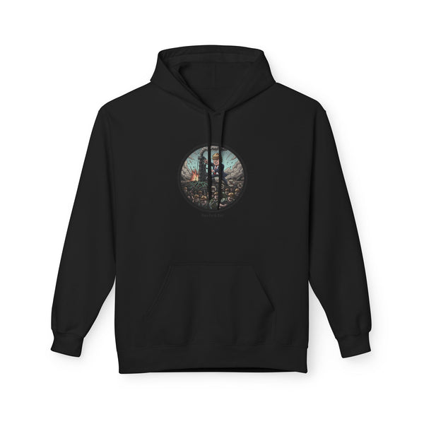 Cozy Artistic Hoodie with Scenic Print, Unisex Fleece Pullover, Perfect for Relaxing, Gift for Nature Lovers, Casual Wear, Autumn Vibe