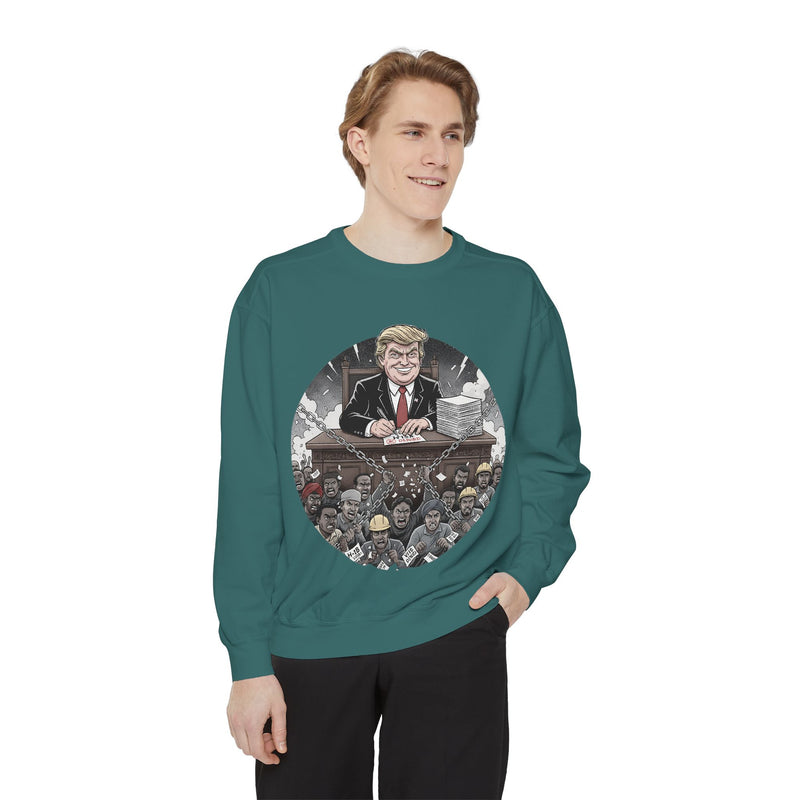 Political Statement Sweatshirt, Cozy Unisex Hoody, Unique Graphic Apparel, Gift for Activists, Trendy Casual Wear
