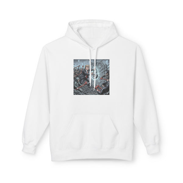 Cozy Art-Printed Fleece Hoodie | Unisex Midweight, Perfect for Fall, Gift for Art Lovers, Autumn Fashion, Casual Wear, Layering