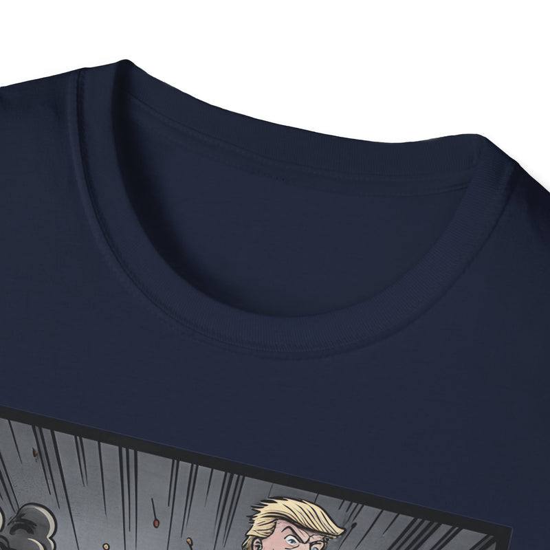 Crash Landing King Unisex T-Shirt, Funny Shirt for Men and Women, Political Humor Tee, Gift for Birthdays, Relaxed Fit, Casual Wear