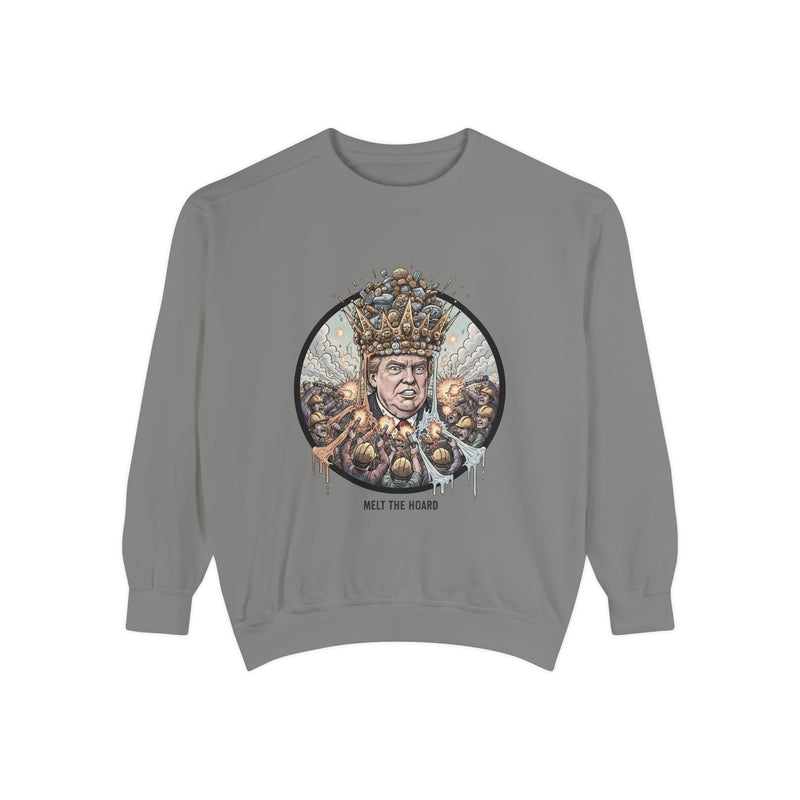 King of Chaos Sweatshirt with Graphic Design, Funny Gift for Political Humor Lovers, Unisex Casual Wear, Perfect for Parties and Events