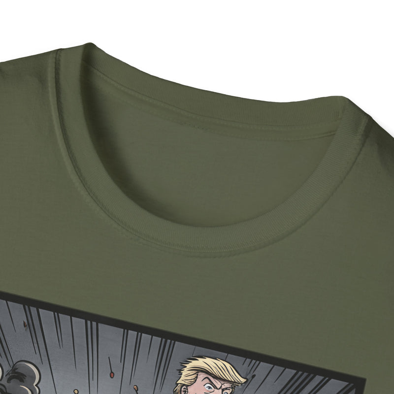 Crash Landing King Unisex T-Shirt, Funny Shirt for Men and Women, Political Humor Tee, Gift for Birthdays, Relaxed Fit, Casual Wear