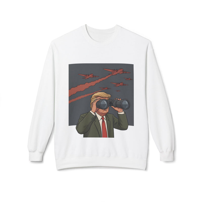 Trump-Inspired Fleece Crewneck Sweatshirt | Funny Political Gift, Casual Wear, Unique Apparel, Statement Top, Ideal for Parties