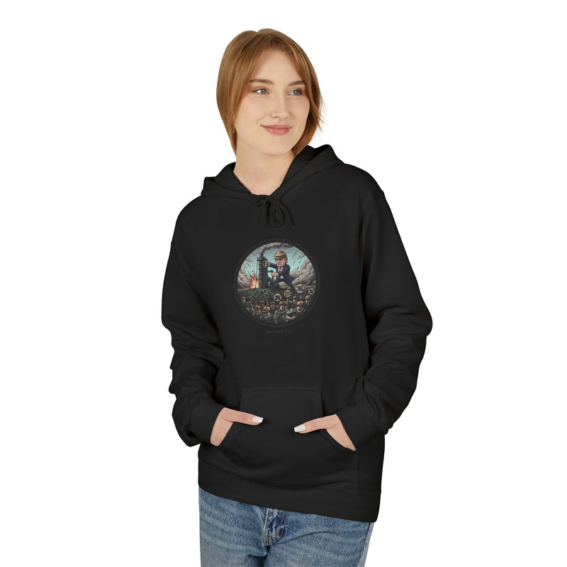 Cozy Artistic Hoodie with Scenic Print, Unisex Fleece Pullover, Perfect for Relaxing, Gift for Nature Lovers, Casual Wear, Autumn Vibe