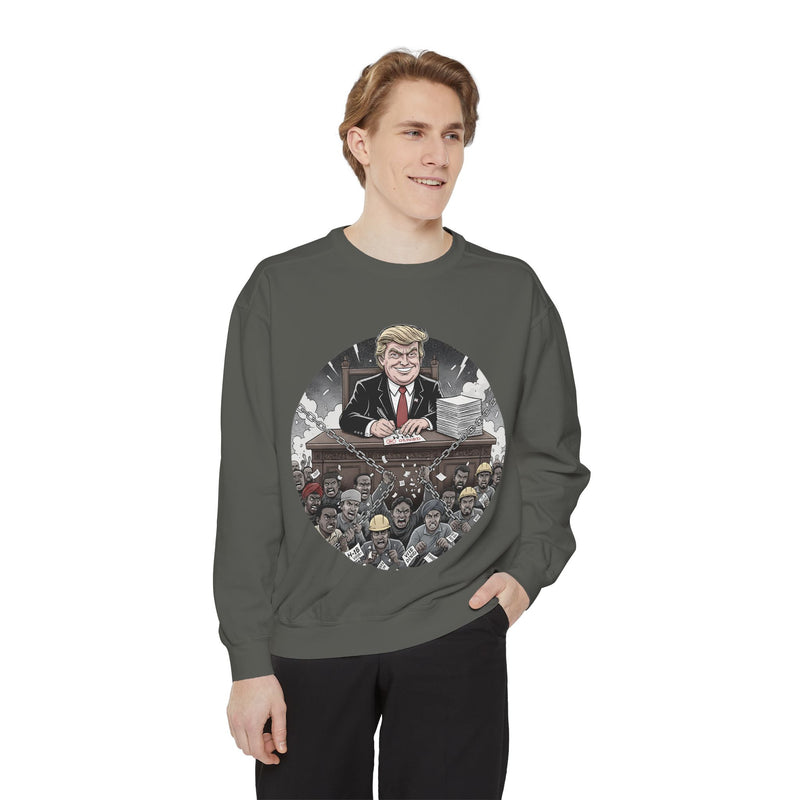 Political Statement Sweatshirt, Cozy Unisex Hoody, Unique Graphic Apparel, Gift for Activists, Trendy Casual Wear